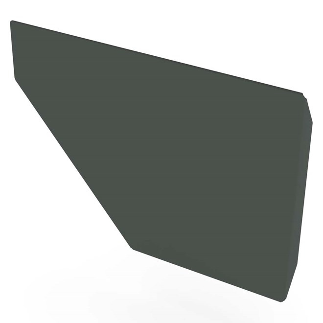 Edge Gutter 200 Stop End Right Hand Slate Grey