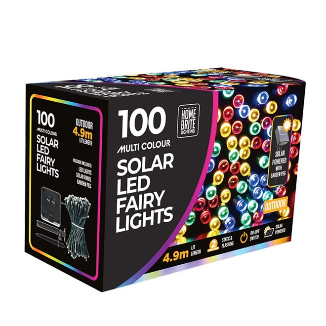 100 Piece Multicolour Outdoor Solar Lights
