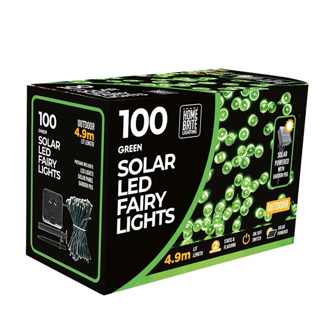 100 Piece Green Outdoor Solar Lights