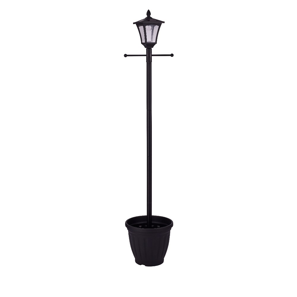Solar Post Light With Planter 186cm