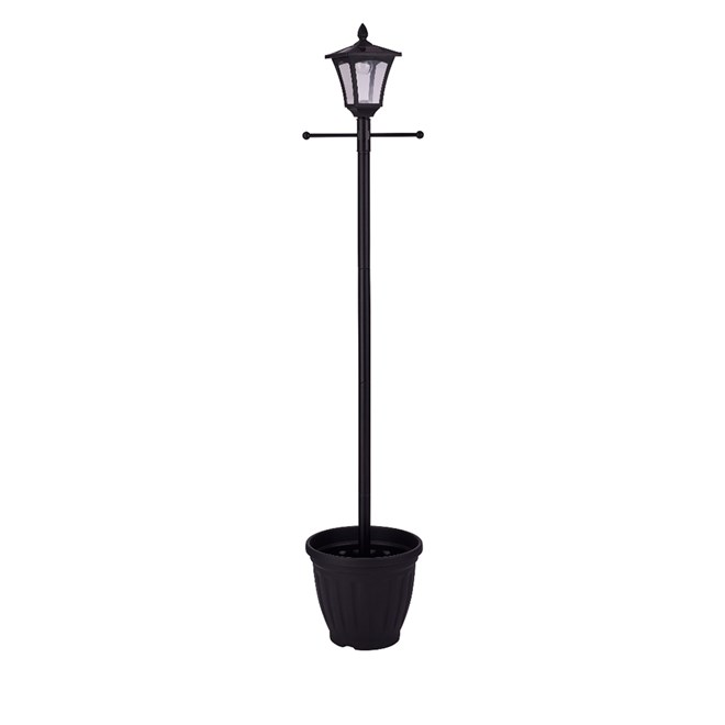 Solar Post Light With Planter 186cm