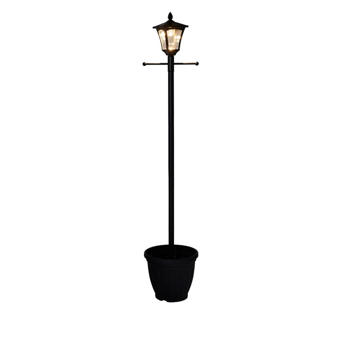 Solar Post Light With Planter 186cm