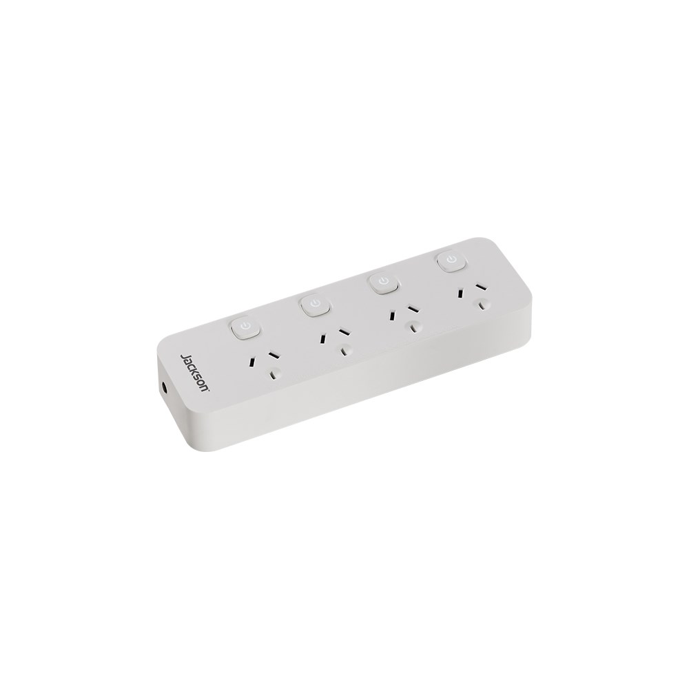 Jackson 4 Outlet Switched Powerboard Surge Protection - White