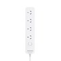 Jackson 4-Outlet Powerboard with Surge Protection 3m - White