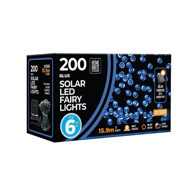 200 Piece Blue Outdoor Solar Lights