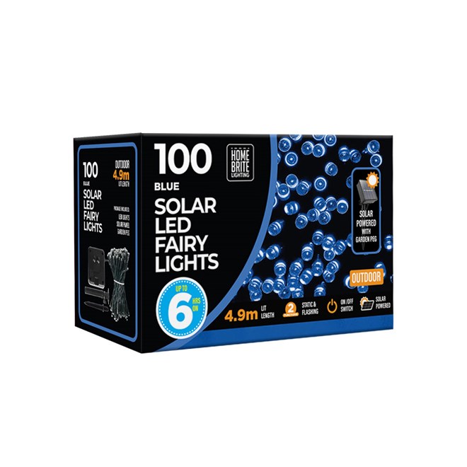 100 Piece Blue Outdoor Solar Lights