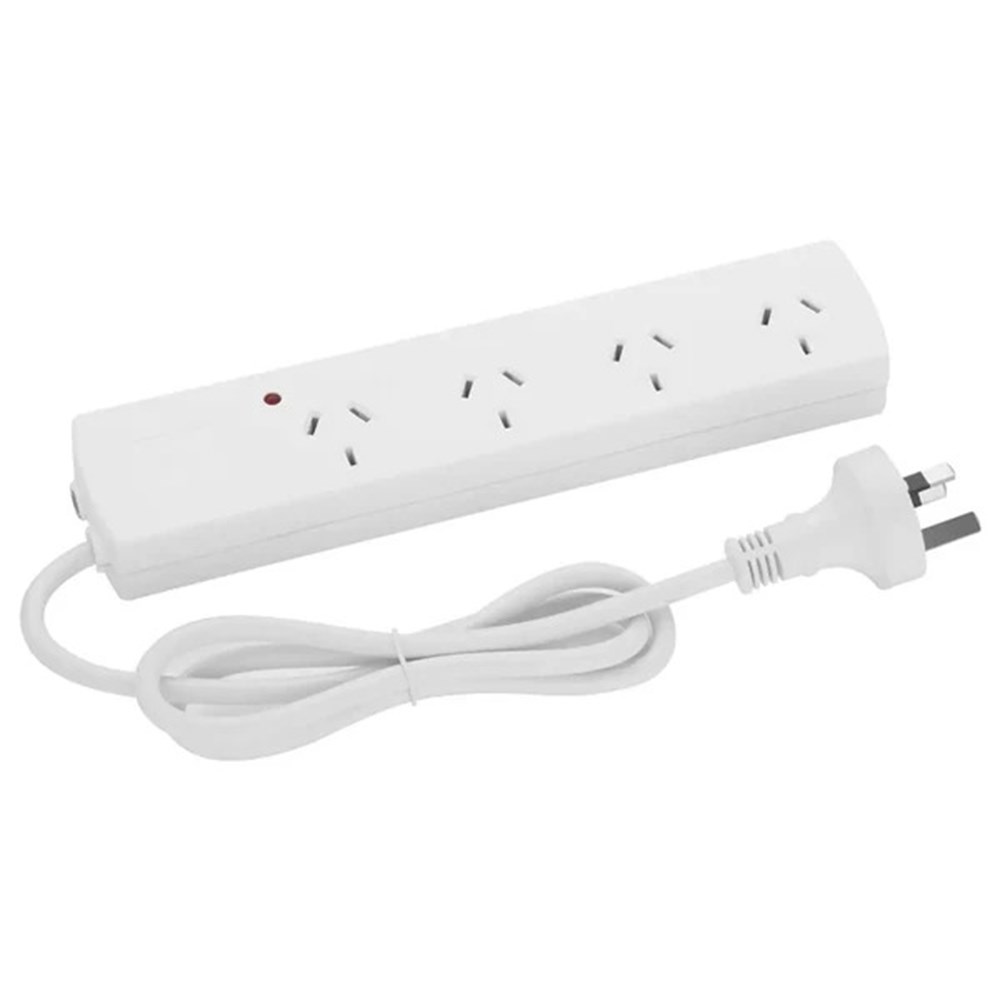 Arlec 4 Outlet Powerboard With Surge Protection White