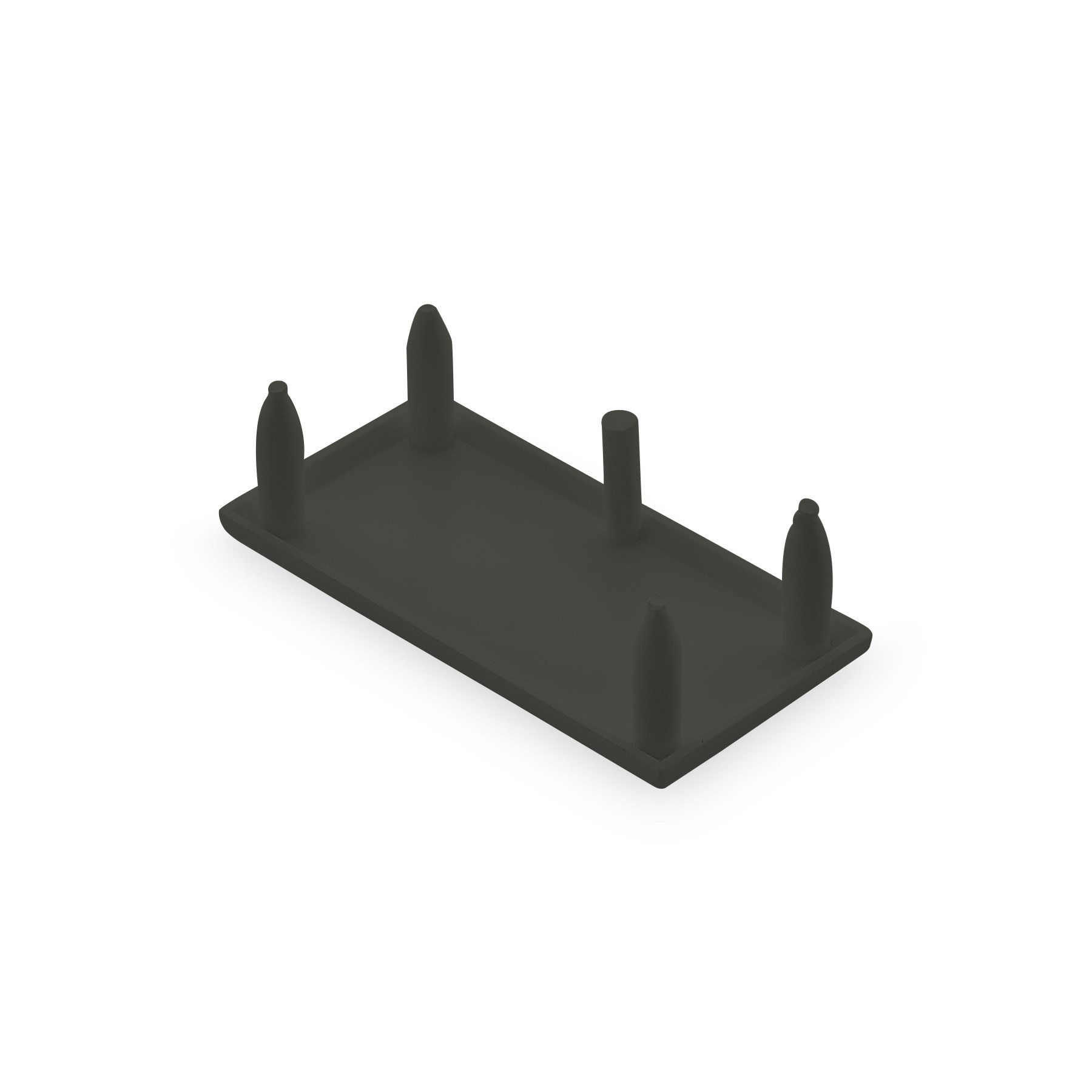 Ezi-Slat Frame Cap Louvred 51x30mm Slate Grey