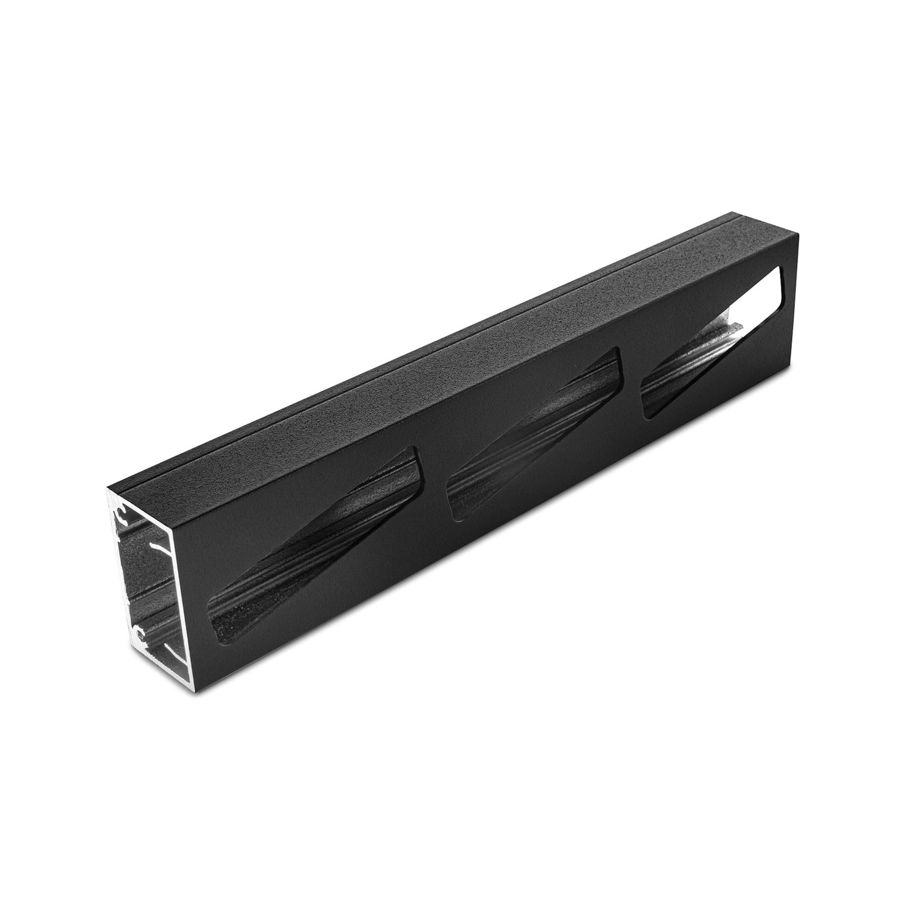 Ezi-Slat Louvre Right Hand Frame Suit 75mm Blades 9mm Spacing Gun Metal Grey 2400mm