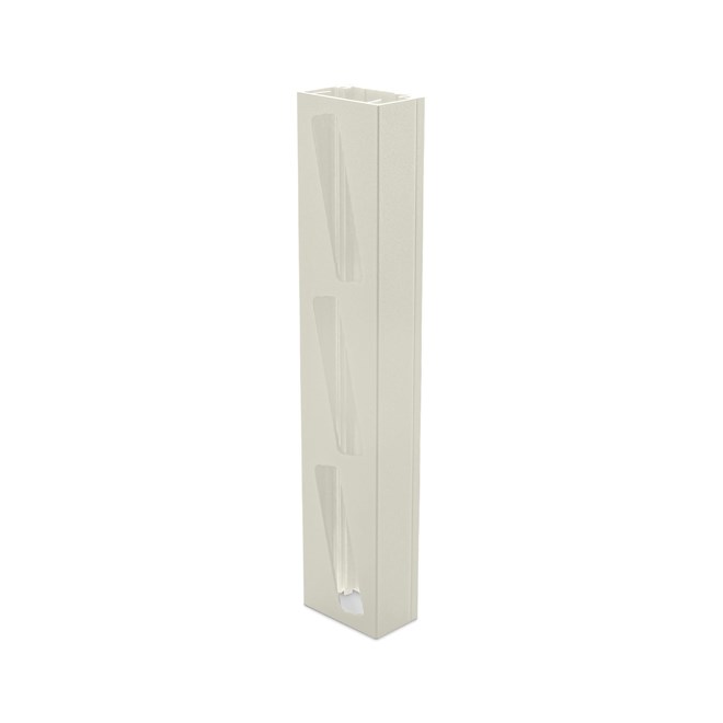 Ezi-Slat Louvre Right Hand Frame Suit 75mm Blades 9mm Spacing Off White 2400mm