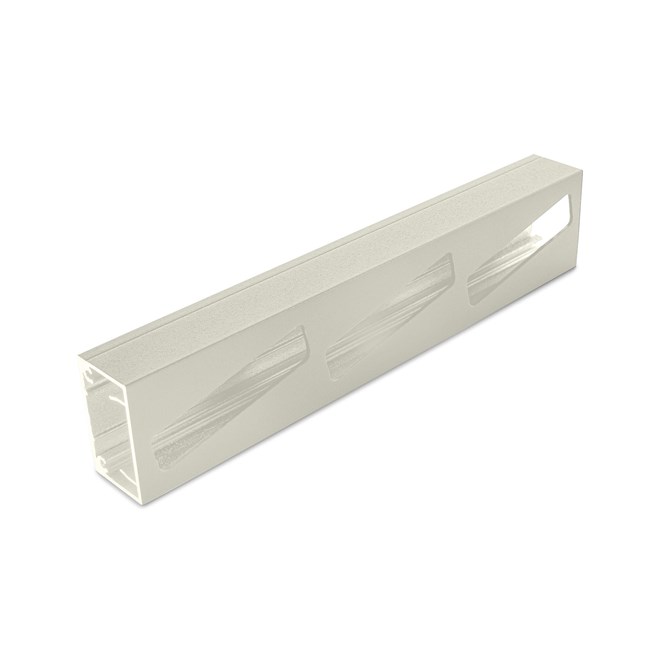 Ezi-Slat Louvre Right Hand Frame Suit 75mm Blades 9mm Spacing Off White 2400mm