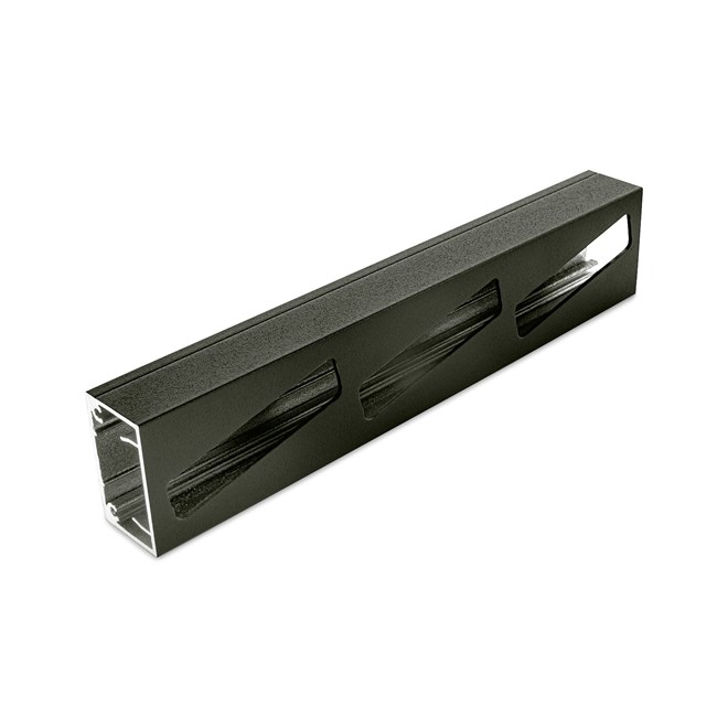 Ezi-Slat Louvre Right Hand Frame Suit 75mm Blades 9mm Spacing Slate Grey 2400mm