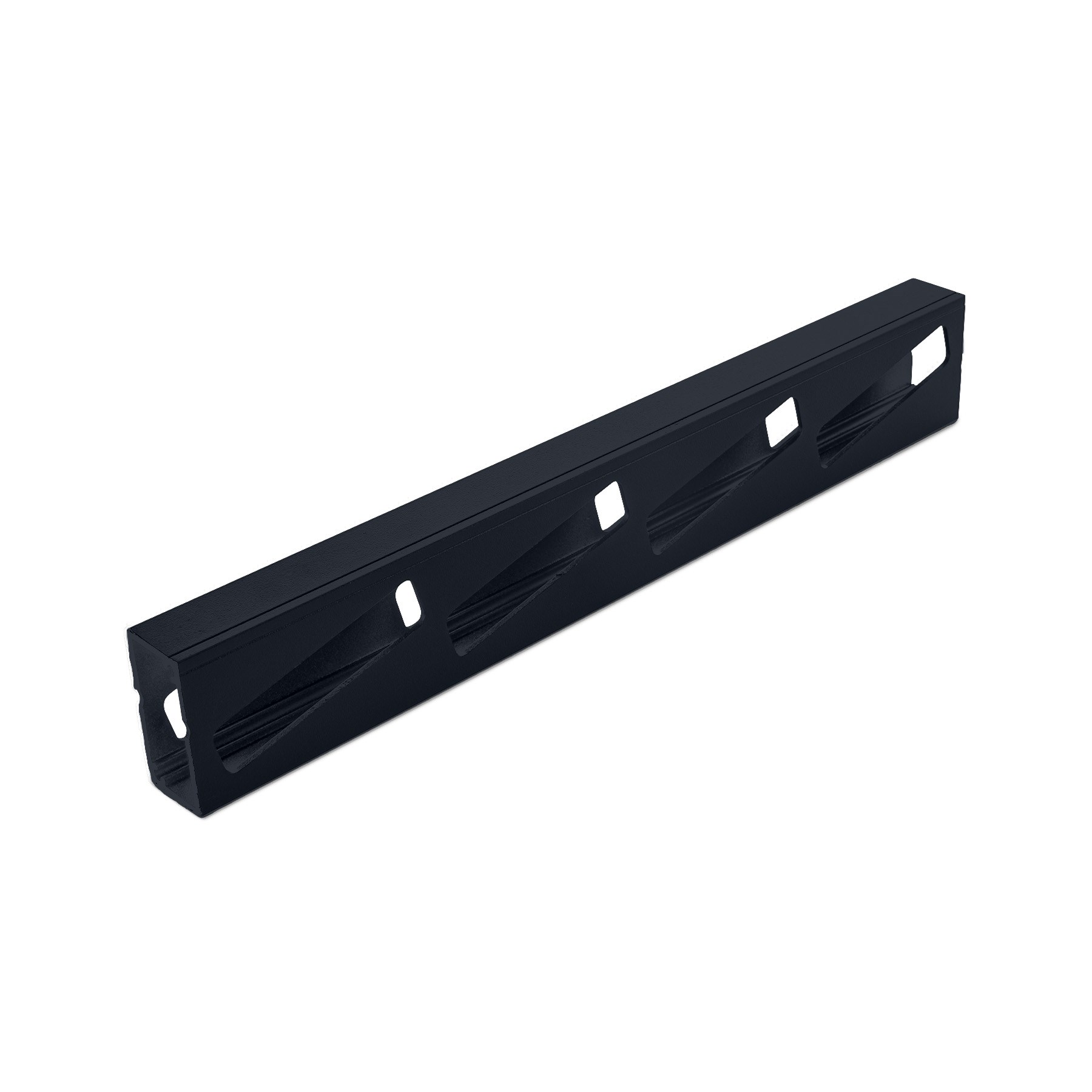 Ezi-Slat Louvred Mid Rail Suit 75mm Blades 9mm Spacing Dark Stone 2400mm L
