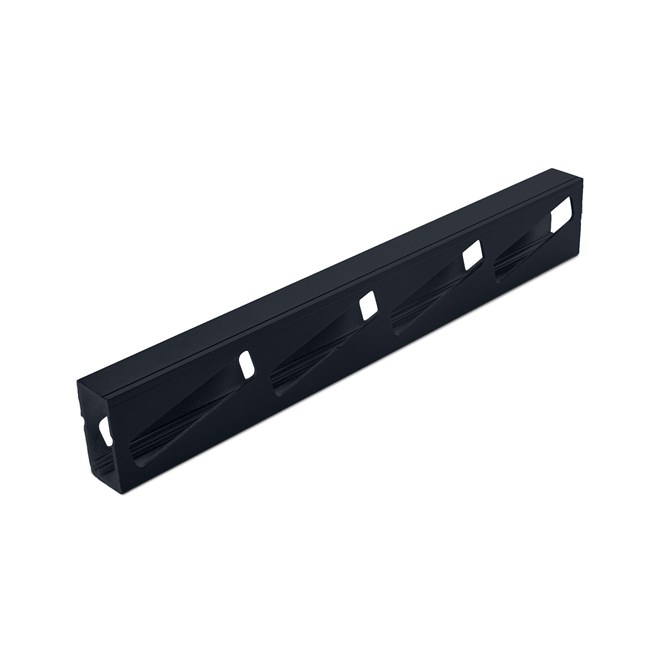 Ezi-Slat Louvred Mid Rail Suit 75mm Blades 9mm Spacing Dark Stone 2400mm L