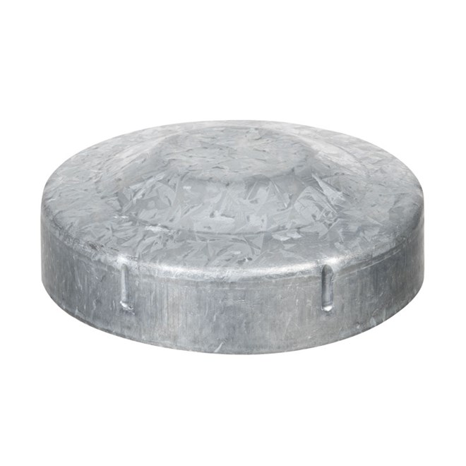 90mm Round Galvanised Steel Post Cap