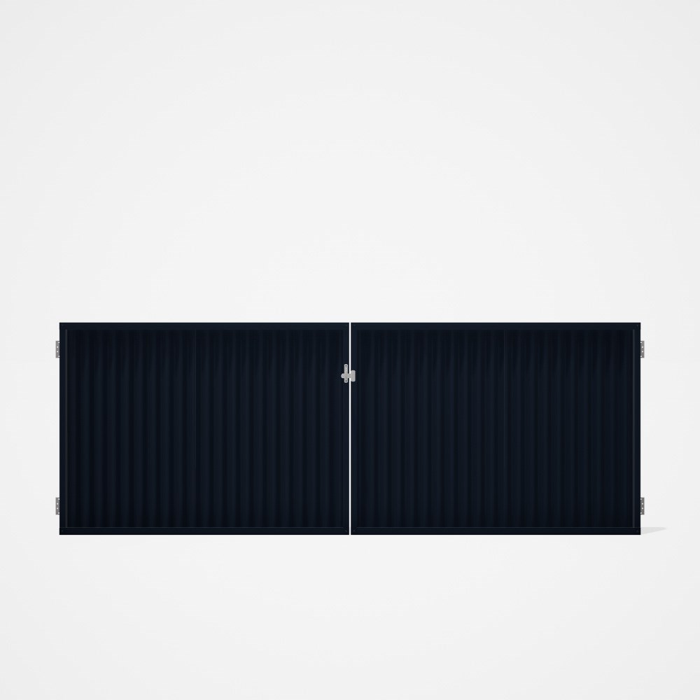 Good Neighbour® CGI Gate Premium .35 BMT Double 1.2m High Sheet: Dark Stone, Frame: Dark Stone