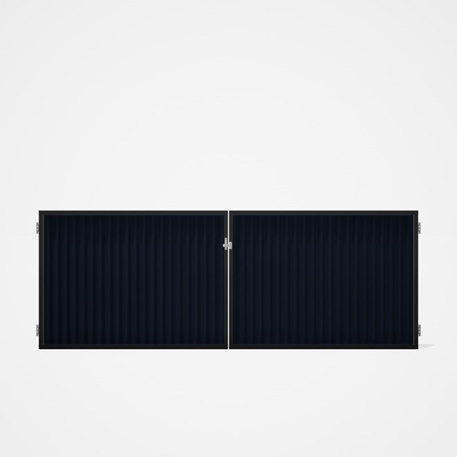 Good Neighbour® CGI Gate Premium .35 BMT Double 1.2m High Sheet: Dark Stone, Frame: Ebony