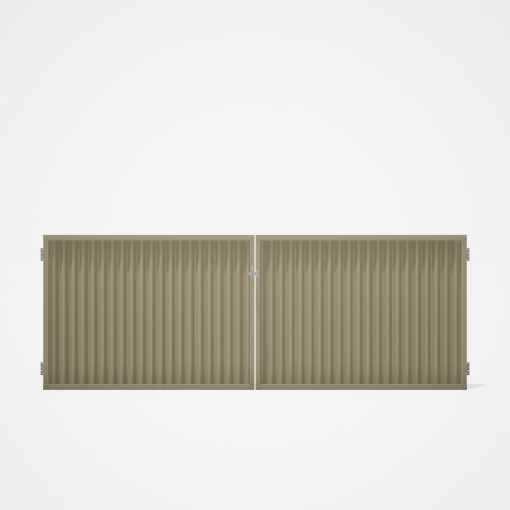 Good Neighbour® CGI Gate Premium .35 BMT Double 1.2m High Sheet: Merino, Frame: Merino