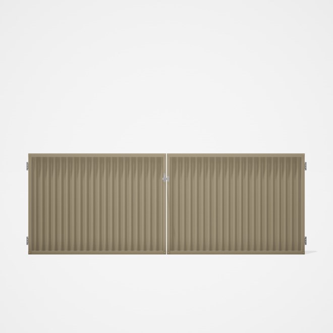 Good Neighbour® CGI Gate Premium .35 BMT Double 1.2m High Sheet: Merino, Frame: Merino
