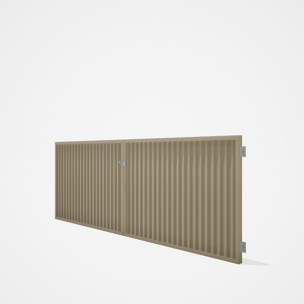 Good Neighbour® CGI Gate Premium .35 BMT Double 1.2m High Sheet: Merino, Frame: Merino