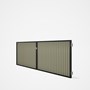 Good Neighbour® CGI Gate Premium .35 BMT Double 1.2m High Sheet: Moss Vale Sand, Frame: Ebony
