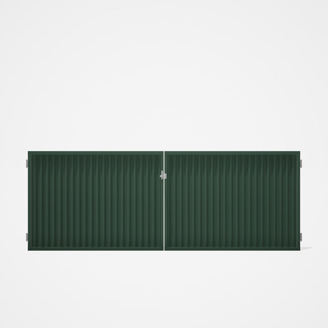 Good Neighbour® CGI Gate Premium .35 BMT Double 1.2m High Sheet: Rivergum, Frame: Rivergum
