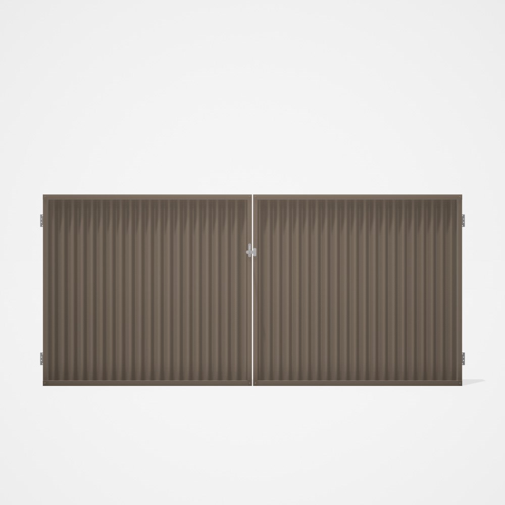 Good Neighbour® CGI Gate Premium .35 BMT Double 1.5m High Sheet: Beige, Frame: Beige