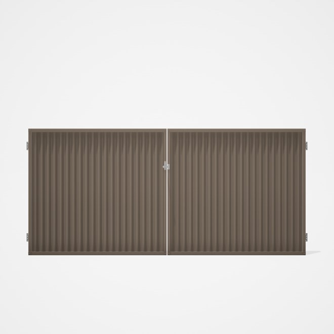 Good Neighbour® CGI Gate Premium .35 BMT Double 1.5m High Sheet: Beige, Frame: Beige