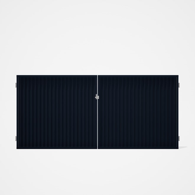 Good Neighbour® CGI Gate Premium .35 BMT Double 1.5m High Sheet: Dark Stone, Frame: Dark Stone