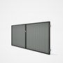 Good Neighbour® CGI Gate Premium .35 BMT Double 1.5m High Sheet: Gull Grey, Frame: Ebony