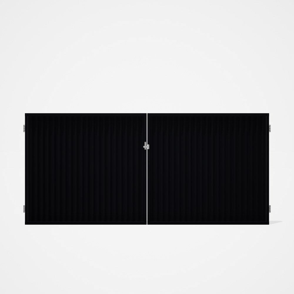 Good Neighbour® CGI Gate Premium .35 BMT Double 1.5m High Sheet: Gun Metal Grey, Frame: Gun Metal Gr