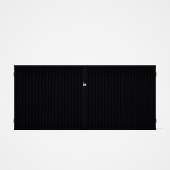 Good Neighbour® CGI Gate Premium .35 BMT Double 1.5m High Sheet: Gun Metal Grey, Frame: Gun Metal Gr