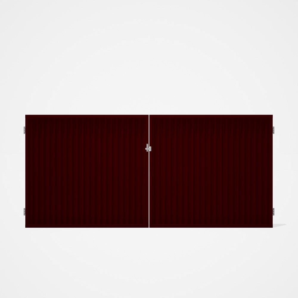 Good Neighbour® CGI Gate Premium .35 BMT Double 1.5m High Sheet: Heritage Red, Frame: Heritage Red