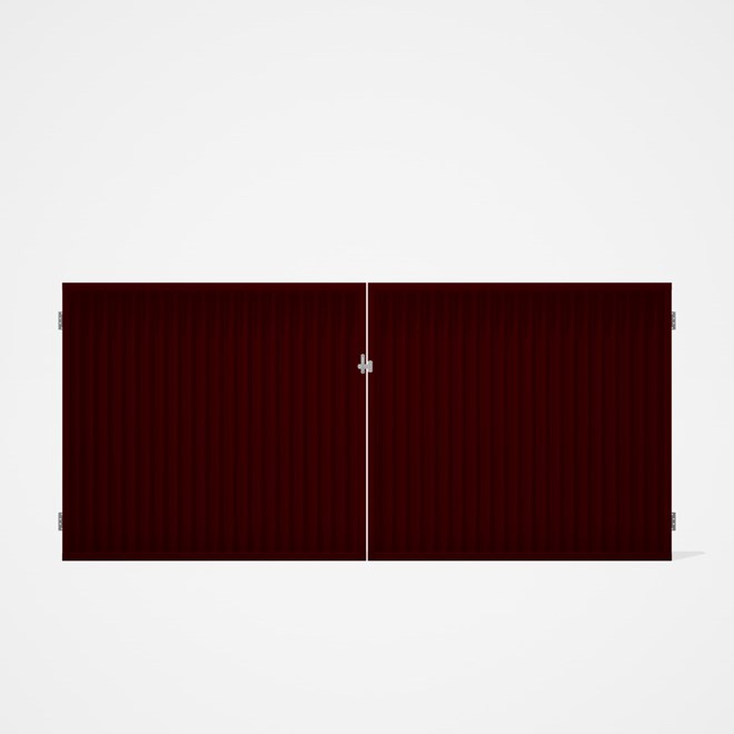 Good Neighbour® CGI Gate Premium .35 BMT Double 1.5m High Sheet: Heritage Red, Frame: Heritage Red