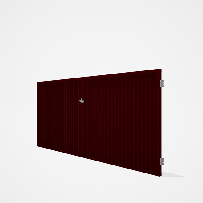 Good Neighbour® CGI Gate Premium .35 BMT Double 1.5m High Sheet: Heritage Red, Frame: Heritage Red