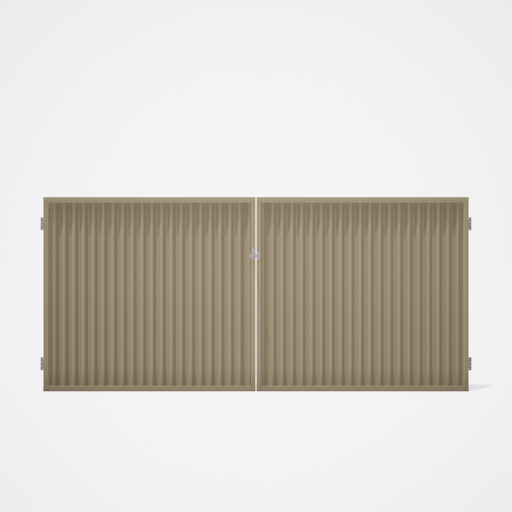 Good Neighbour® CGI Gate Premium .35 BMT Double 1.5m High Sheet: Merino, Frame: Merino