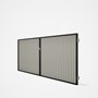 Good Neighbour® CGI Gate Premium .35 BMT Double 1.5m High Sheet: Off White, Frame: Ebony