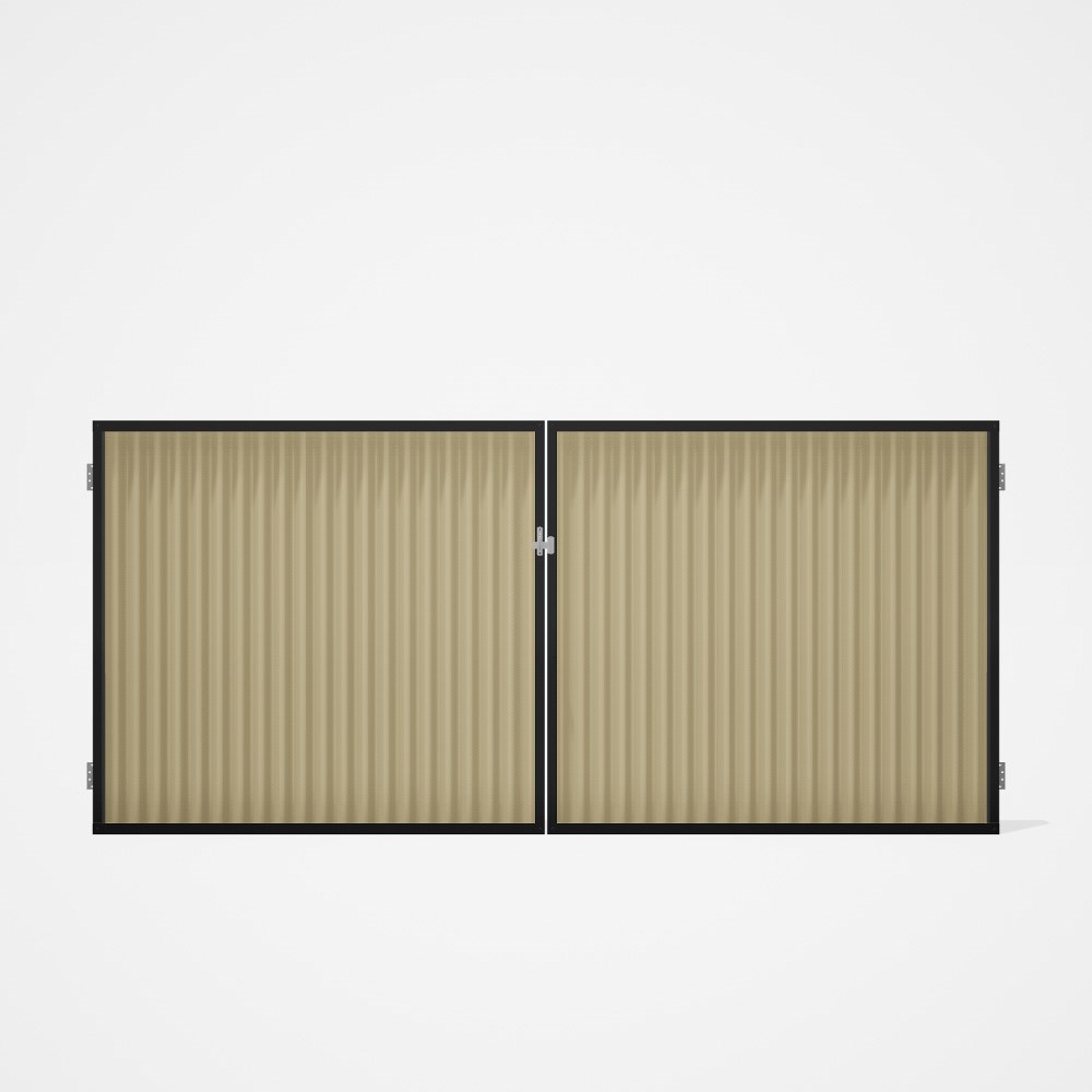 Good Neighbour® CGI Gate Premium .35 BMT Double 1.5m High Sheet: Primrose, Frame: Ebony