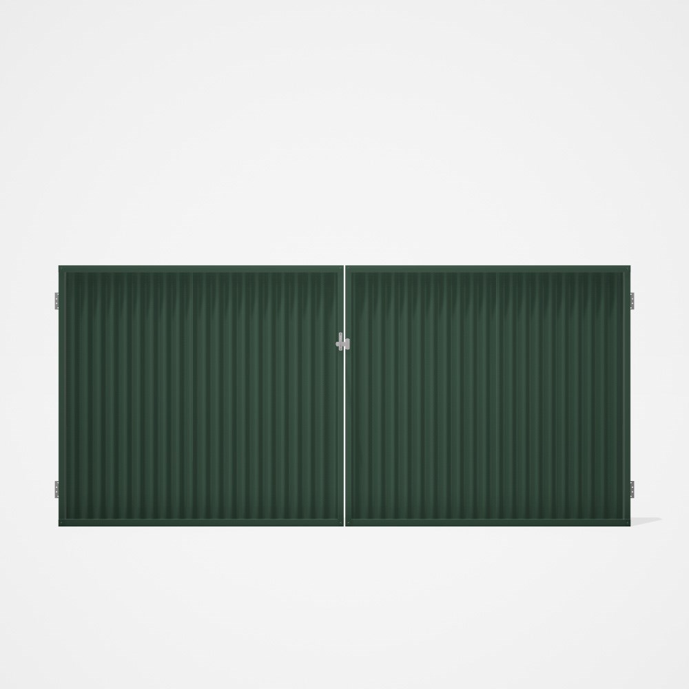 Good Neighbour® CGI Gate Premium .35 BMT Double 1.5m High Sheet: Rivergum, Frame: Rivergum
