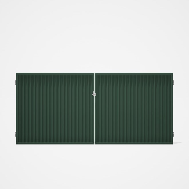 Good Neighbour® CGI Gate Premium .35 BMT Double 1.5m High Sheet: Rivergum, Frame: Rivergum
