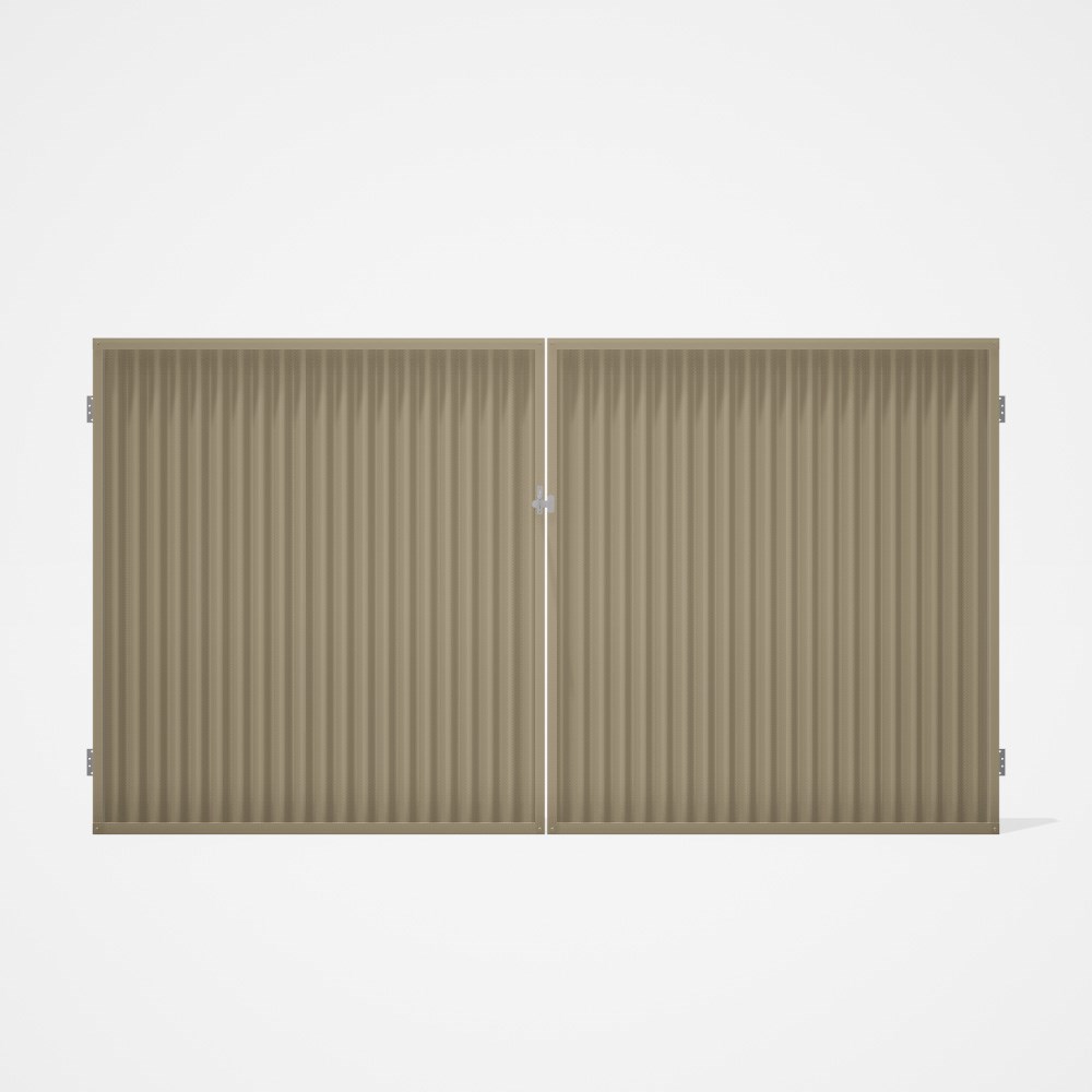 Good Neighbour® CGI Gate Premium .35 BMT Double 1.8m High Sheet: Merino, Frame: Merino