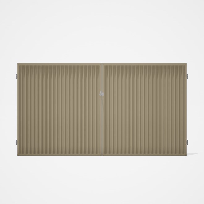 Good Neighbour® CGI Gate Premium .35 BMT Double 1.8m High Sheet: Merino, Frame: Merino