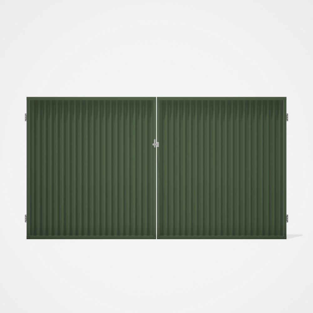 Good Neighbour® CGI Gate Premium .35 BMT Double 1.8m High Sheet: Mist Green, Frame: Mist Green