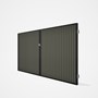 Good Neighbour® CGI Gate Premium .35 BMT Double 1.8m High Sheet: Marsh, Frame: Ebony