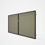Good Neighbour® CGI Gate Premium .35 BMT Double 1.8m High Sheet: Moss Vale Sand, Frame: Ebony