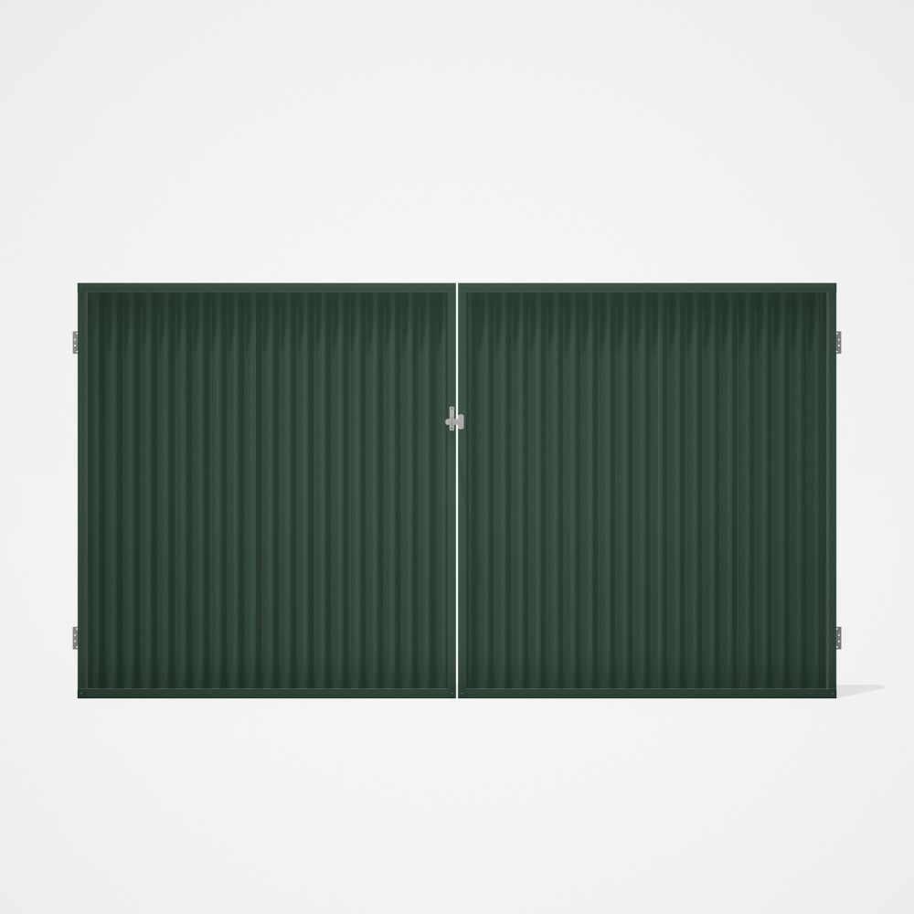 Good Neighbour® CGI Gate Premium .35 BMT Double 1.8m High Sheet: Rivergum, Frame: Rivergum
