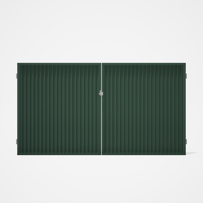 Good Neighbour® CGI Gate Premium .35 BMT Double 1.8m High Sheet: Rivergum, Frame: Rivergum