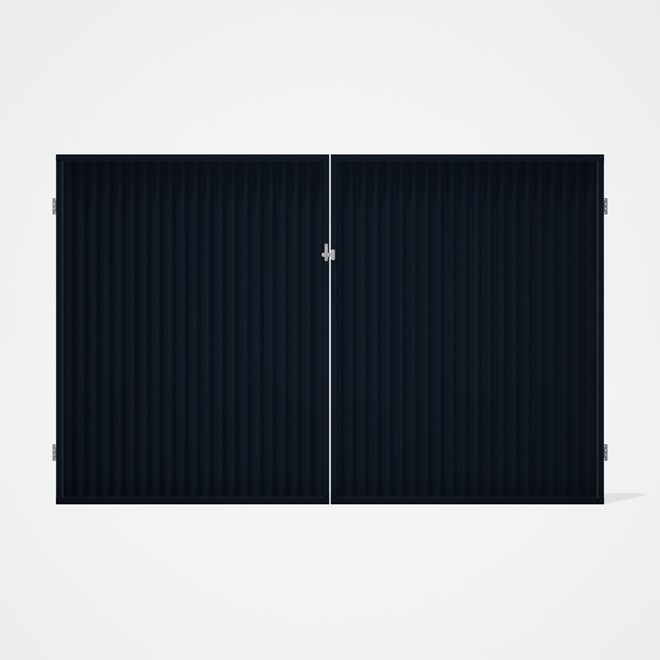 Good Neighbour® CGI Gate Premium .35 BMT Double 2.1m High Sheet: Dark Stone, Frame: Dark Stone
