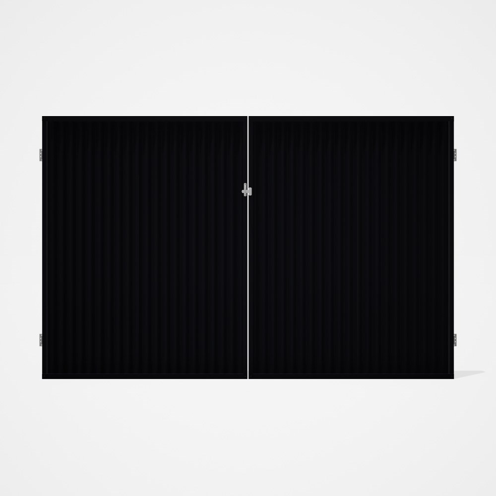 Good Neighbour® CGI Gate Premium .35 BMT Double 2.1m High Sheet: Gun Metal Grey, Frame: Gun Metal Gr