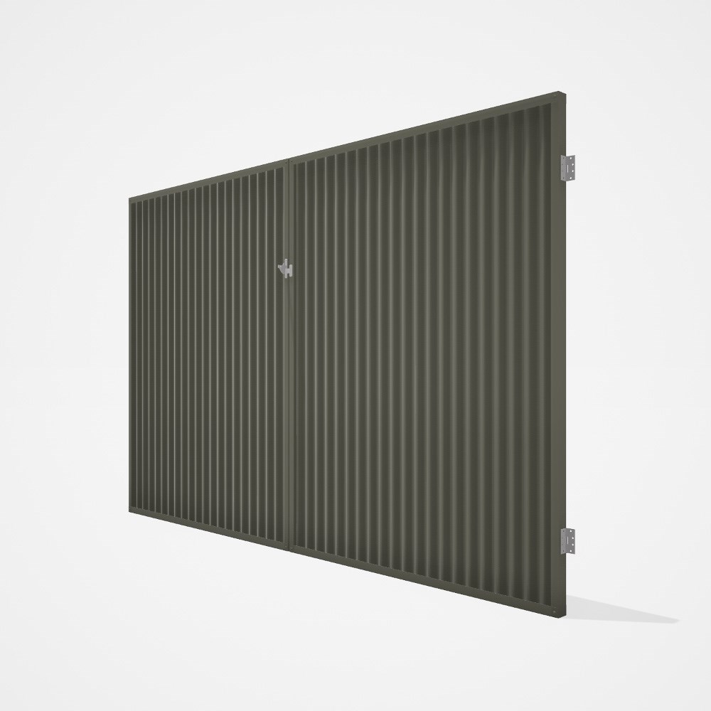 Good Neighbour® CGI Gate Premium .35 BMT Double 2.1m High Sheet: Marsh, Frame: Marsh